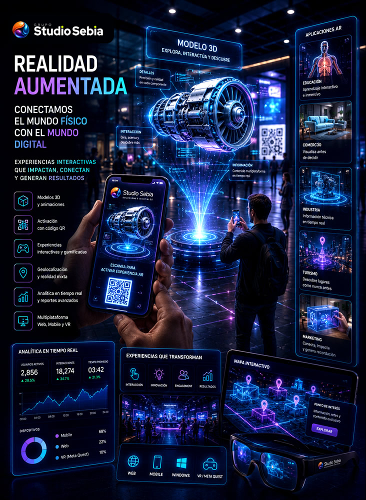 Experiencias de realidad aumentada interactiva para empresas y eventos