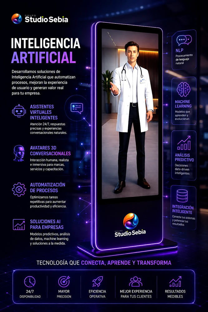 Avatar 3D con inteligencia artificial en eventos y experiencias interactivas